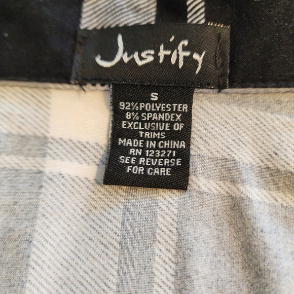 Justify Buffalo Flaid Flannel 3/4 Sleeve Button Down Shirt Dress Women's Small - Picture 8 of 12